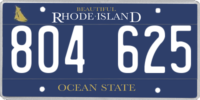 RI license plate 804625
