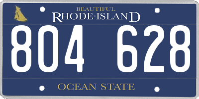 RI license plate 804628