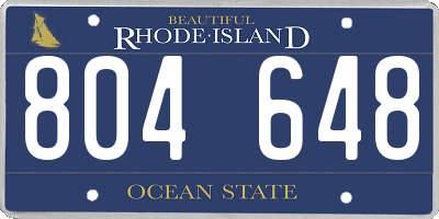 RI license plate 804648