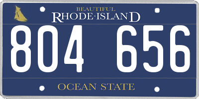 RI license plate 804656