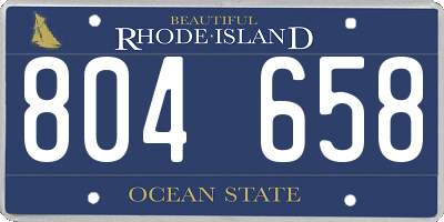 RI license plate 804658