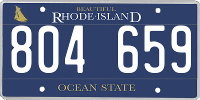 RI license plate 804659