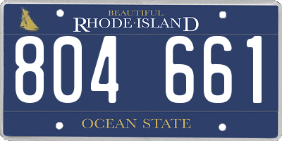 RI license plate 804661