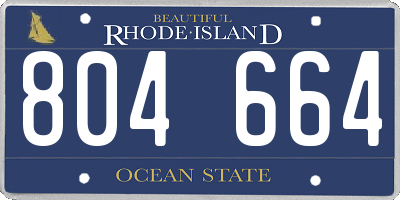 RI license plate 804664