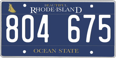 RI license plate 804675