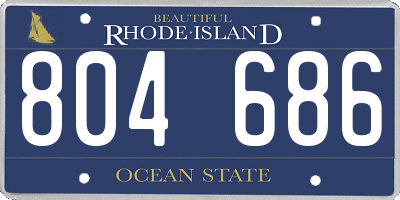 RI license plate 804686