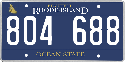 RI license plate 804688