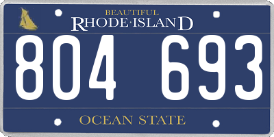 RI license plate 804693