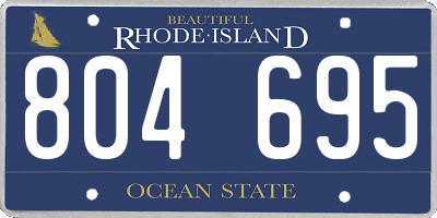 RI license plate 804695