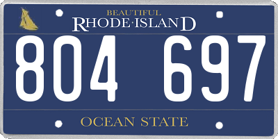 RI license plate 804697