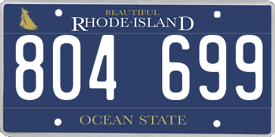 RI license plate 804699