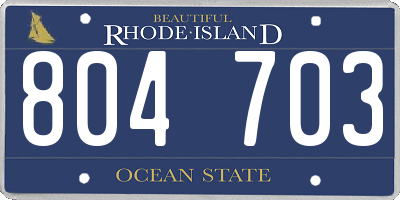 RI license plate 804703