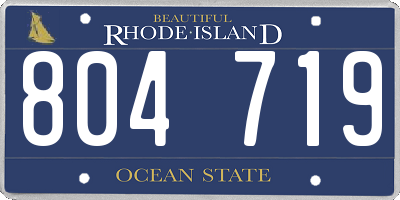 RI license plate 804719