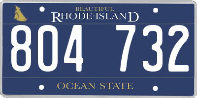 RI license plate 804732