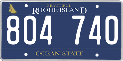 RI license plate 804740