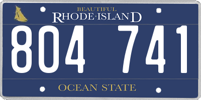 RI license plate 804741