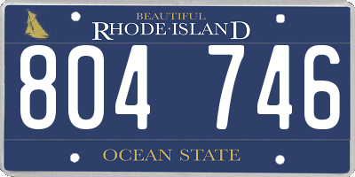 RI license plate 804746