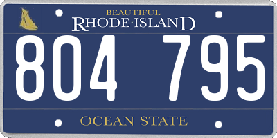 RI license plate 804795