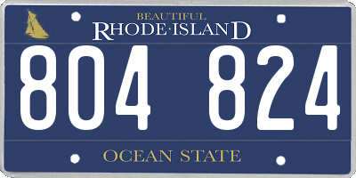 RI license plate 804824