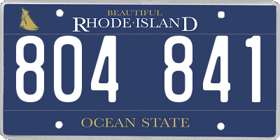 RI license plate 804841