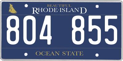 RI license plate 804855