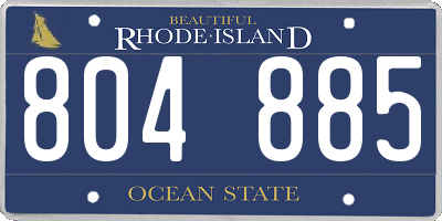 RI license plate 804885