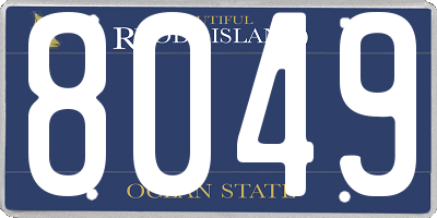 RI license plate 8049