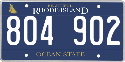 RI license plate 804902