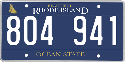 RI license plate 804941