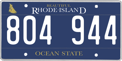 RI license plate 804944
