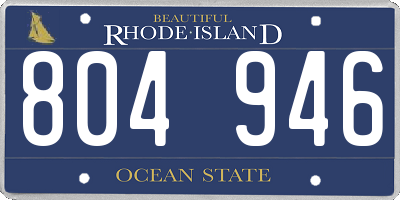 RI license plate 804946