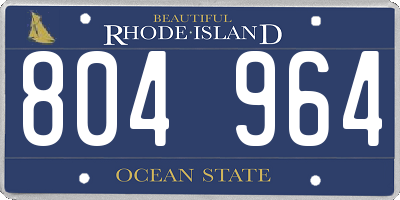 RI license plate 804964