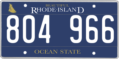 RI license plate 804966