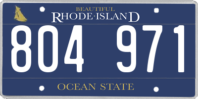 RI license plate 804971
