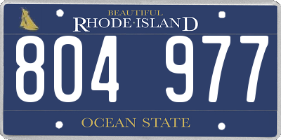 RI license plate 804977