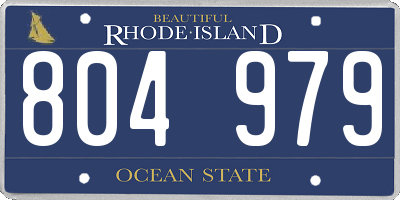 RI license plate 804979
