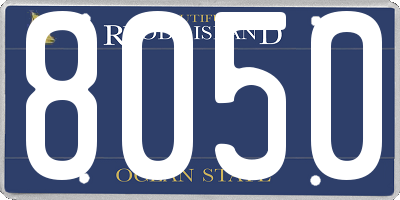 RI license plate 8050