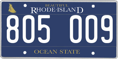 RI license plate 805009