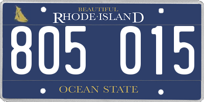 RI license plate 805015