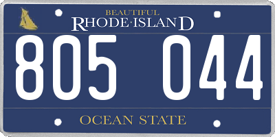 RI license plate 805044