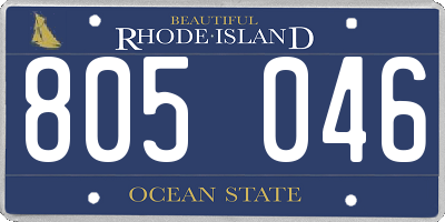 RI license plate 805046
