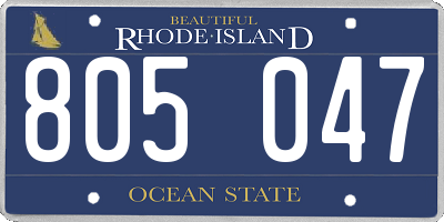 RI license plate 805047