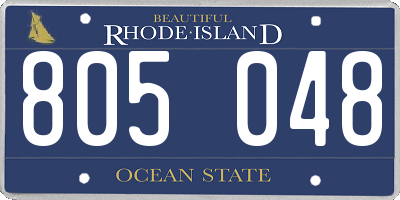 RI license plate 805048