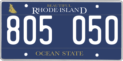 RI license plate 805050