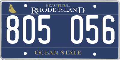RI license plate 805056