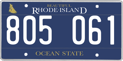 RI license plate 805061