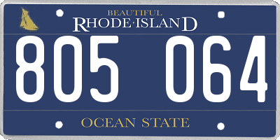 RI license plate 805064