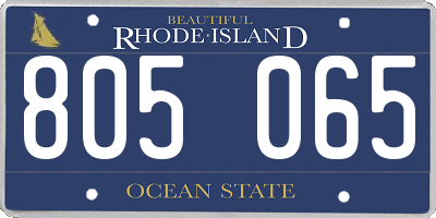 RI license plate 805065