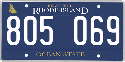 RI license plate 805069