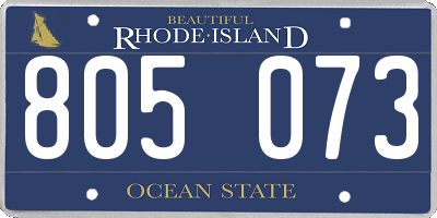 RI license plate 805073